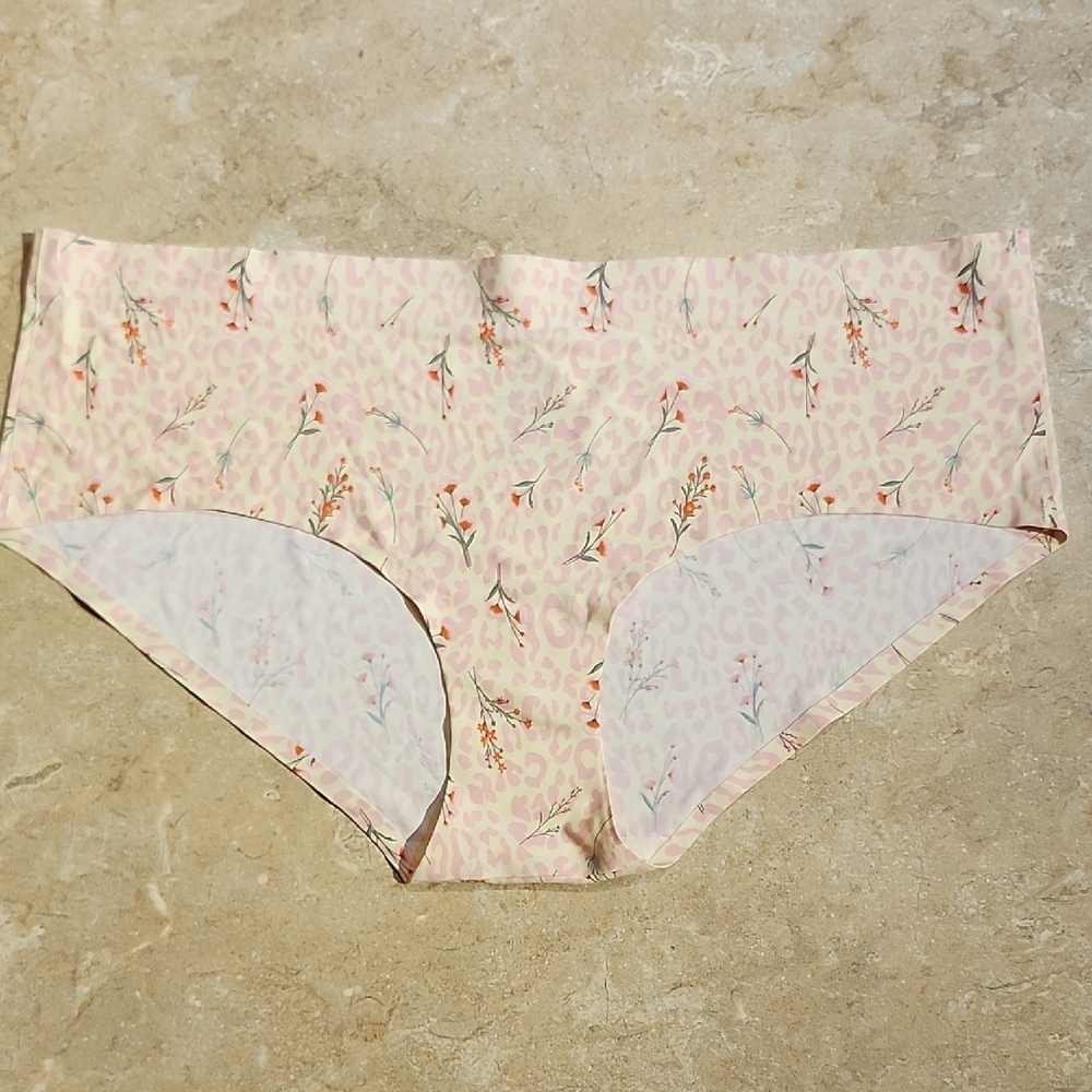 Honeydew Pink & Yellow Floral Skinz Hipster Panty XL